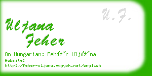 uljana feher business card